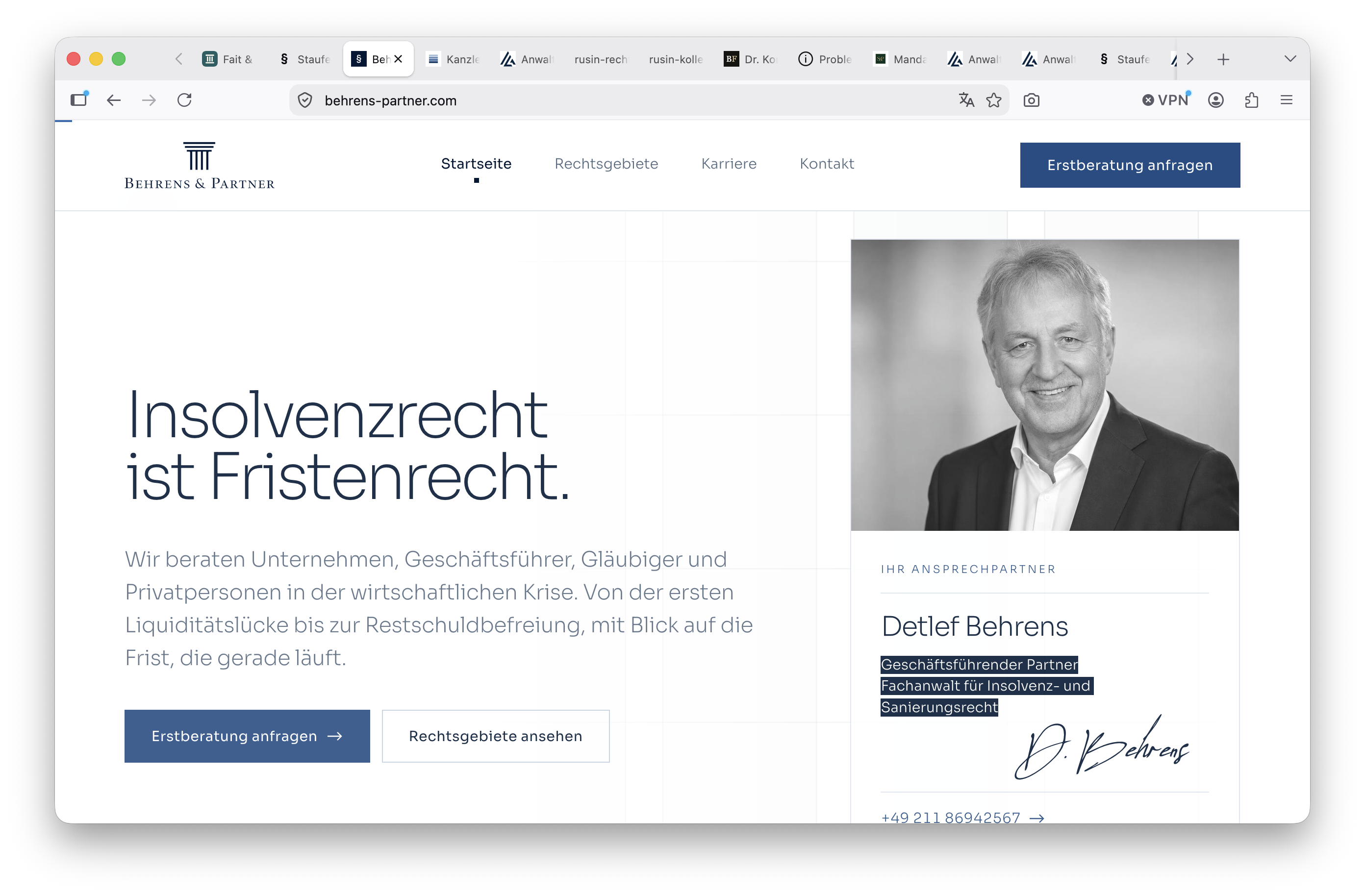 Screenshot von behrens-partner.com
