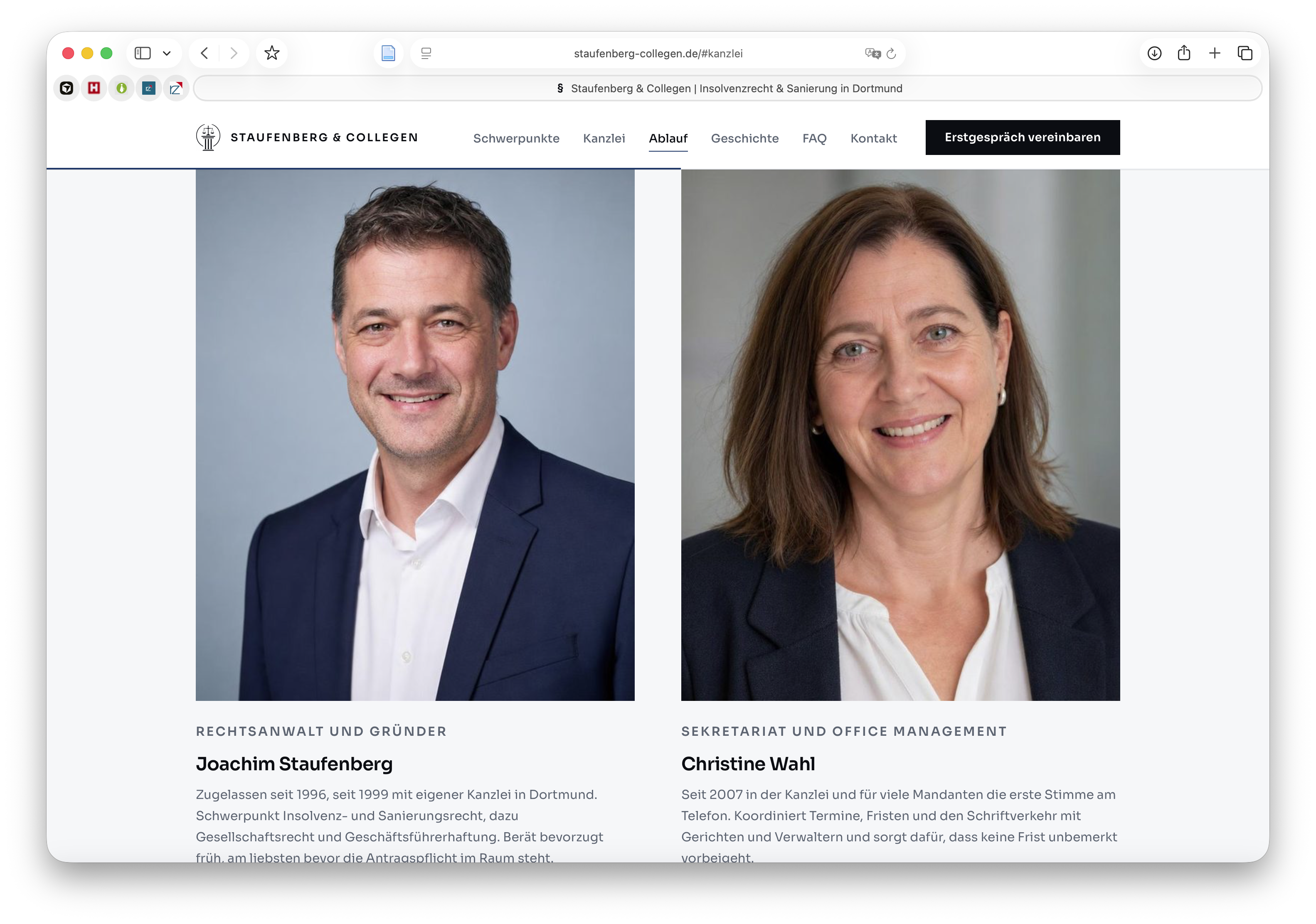 Screenshot von staufenberg-collegen.de